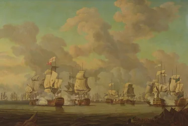 Lord Rodneys Sieg über die französische Flotte vor Dominica, 1782